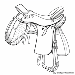 Detailed English Saddle Coloring Pages 4