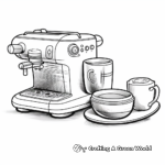Detailed Espresso Machine Coloring Pages 1