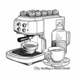 Detailed Espresso Machine Coloring Pages 2