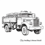 Detailed Fire Engine Truck Coloring Pages for Adults 1