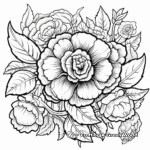 Detailed Flower and Quote Coloring Pages for Adults 2