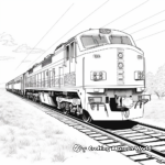 Detailed Freight Train Coloring Pages for Adults 1