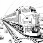 Detailed Freight Train Coloring Pages for Adults 2