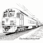 Detailed Freight Train Coloring Pages for Adults 3