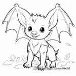 Detailed Fruit Bat Coloring Pages for Adults 1