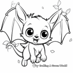 Detailed Fruit Bat Coloring Pages for Adults 2