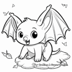 Detailed Fruit Bat Coloring Pages for Adults 3