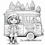Detailed Gelato Ice Cream Coloring Pages for Adults 2