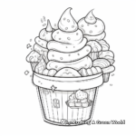 Detailed Gelato Ice Cream Coloring Pages for Adults 4
