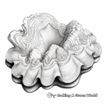 Detailed Giant Clam Coloring Pages for Adults 2