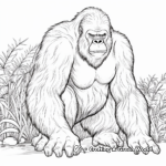 Detailed Gorilla Coloring Page 2