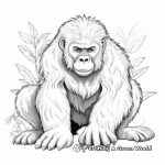 Detailed Gorilla Coloring Page 3