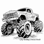 Dibujos para colorear de Grave Digger Monster Truck para adultos 1