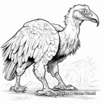 Detailed Griffin Vulture Coloring Page for Adults 4