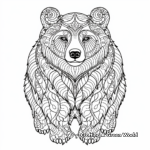 Detailed Grizzly Bear Coloring Pages for Adults 2