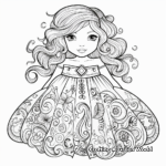 Detailed Gypsy Skirt Coloring Pages for Adults 3