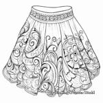 Detailed Gypsy Skirt Coloring Pages for Adults 4