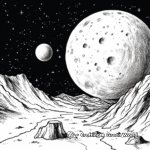 Detailed Halley's Comet Coloring Pages for Adults 1