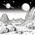 Detailed Halley's Comet Coloring Pages for Adults 3