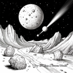 Detailed Halley's Comet Coloring Pages for Adults 4