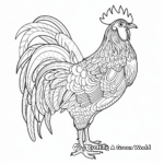 Detailed Hen and Rooster Coloring Pages 2