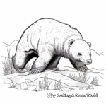 Detailed Honey Badger Coloring Pages for Adults 4