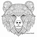 Detailed Honey Bear Face Coloring Pages 1