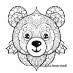 Detailed Honey Bear Face Coloring Pages 2