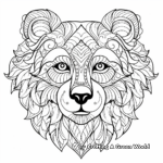 Detailed Honey Bear Face Coloring Pages 3