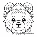 Detailed Honey Bear Face Coloring Pages 4