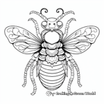 Detailed Honeybee Queen Coloring Pages 4