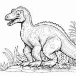 Detailed Iguanodon Coloring Pages for Adults 1