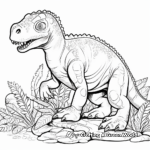 Detailed Iguanodon Coloring Pages for Adults 2