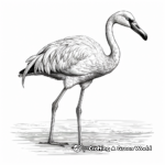 Detailed James's Flamingo Coloring Pages for Adults 2