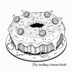 Detailed Jelly Filled Donut Coloring Pages 2