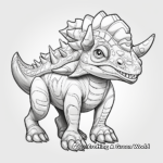 Detailed Jurassic Triceratops Coloring Pages 1