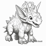Detailed Jurassic Triceratops Coloring Pages 3