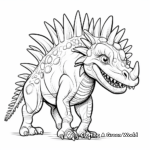 Detailed Kentrosaurus Dino Coloring Pages for Adults 4