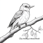 Detailed Kingfisher for Adult Coloring Pages 2