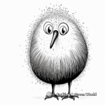 Detailed Kiwi Bird Coloring Pages for Adults 2
