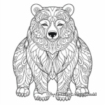 Detailed Kodiak Bear Coloring Pages 4