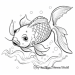 Detailed Koi Fish Coloring Pages for Expert Artists 1