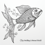Detailed Koi Fish Coloring Pages for Expert Artists 3