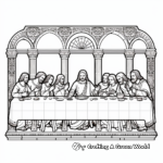 Detailed Last Supper Coloring Pages for Adults 4