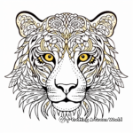 Detailed Leopard Face Coloring Pages 2