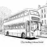 Detailed London Red Bus Coloring Pages for Adults 1
