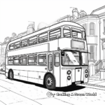 Dibujos para colorear de Autobús rojo de Londres para adultos 3