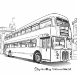 Detailed London Red Bus Coloring Pages for Adults 4