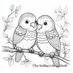 Detailed Love Bird Coloring Pages for Adults 2
