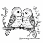 Detailed Love Bird Coloring Pages for Adults 3